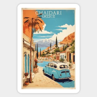 Chaidari Greece Vintage Tourism Travel Sticker